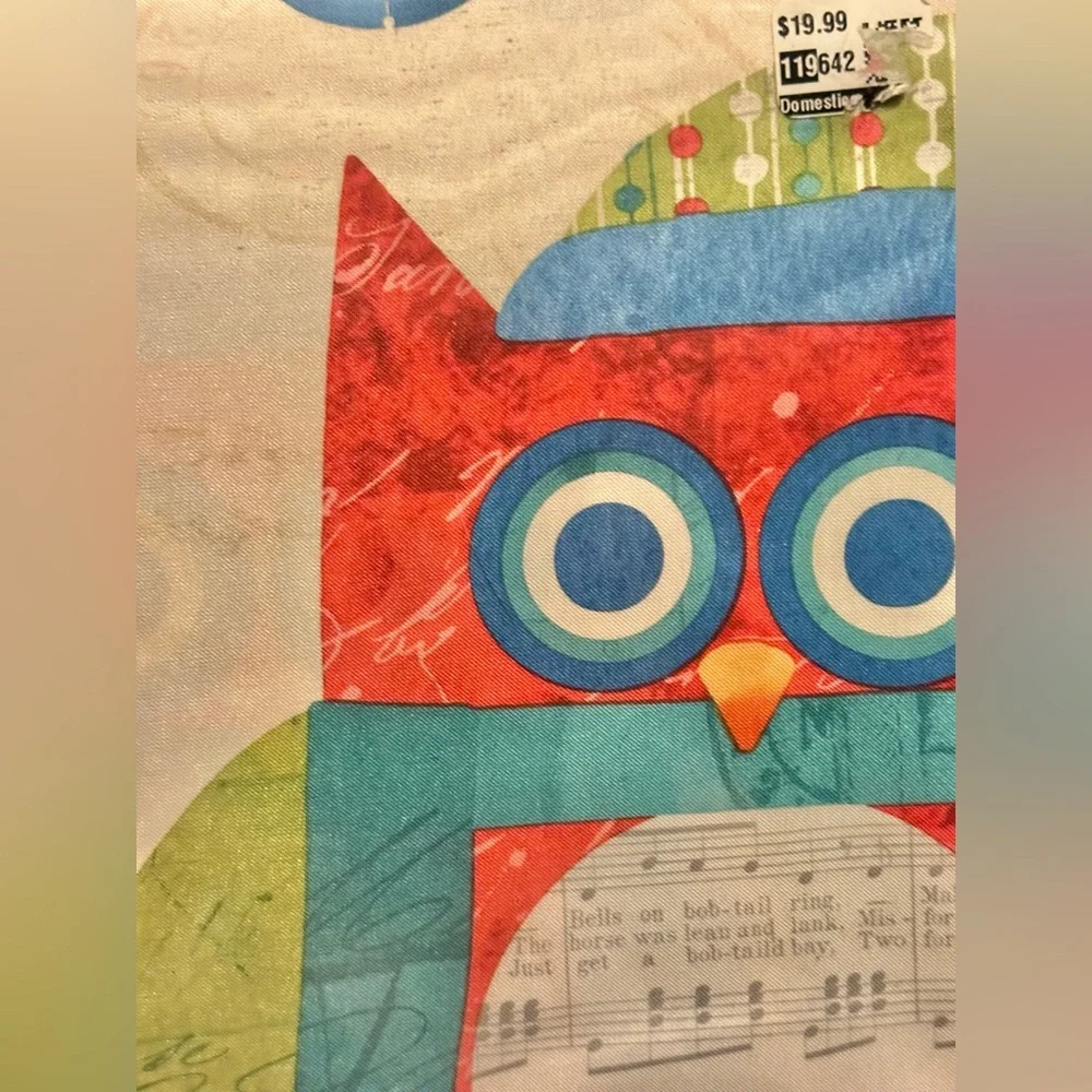 This is a Christmas Owl Shower Curtain